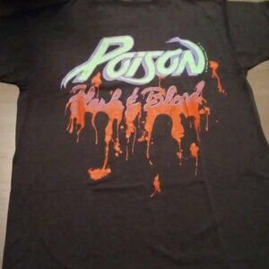 VINTAGE Poison “Flesh & Blood” World Tour T-Shirt 1990-91 ... Size Large